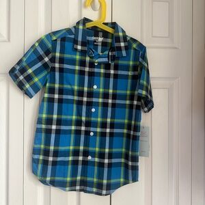 Cat & Jack Vibrant Plaid Button Down Shirt